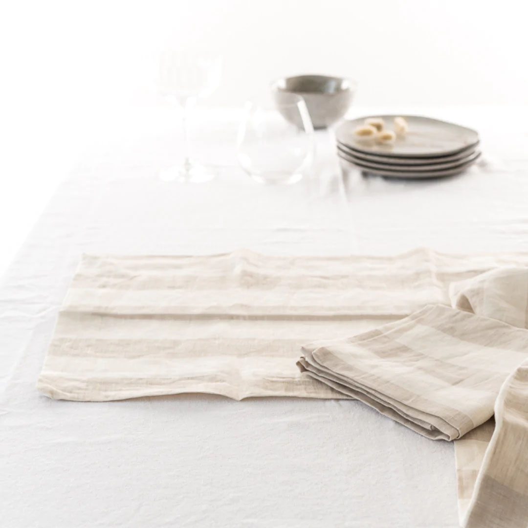 Home Lab 100% French Linen Placemat 50x35cm Set Of 4
